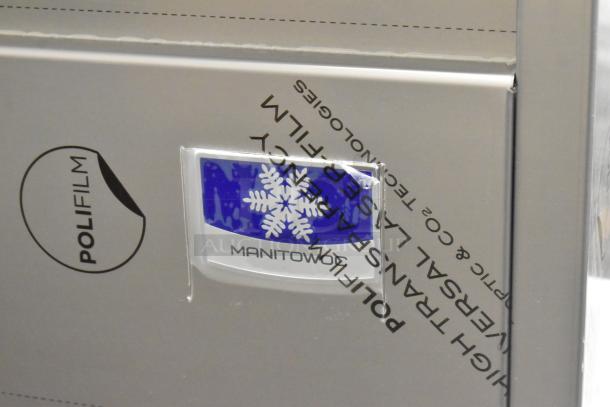 Manitowoc UNP0300A-161 stainless steel undercounter nugget ice machine, 2025 model; logo and protective film visible.