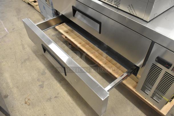Brand new Avantco 178CBE52HC stainless steel commercial chef base, 2 drawers, 115V, scratch and dent condition.