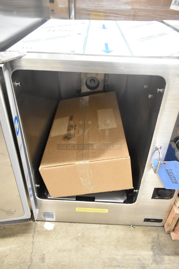 Cleveland 22CET6.1 SteamChef electric steam cabinet, stainless steel, 6 double deck, 12 pan capacity, 208V, new scratch and dent.