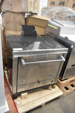 BRAND NEW SCRATCH AND DENT! Peerless C131P Stainless Steel Commercial Natural Gas Countertop Single Door Quadruple Deck Pizza Oven. 30,000 BTU. Door Is Stuck Closed. - Item #1223193