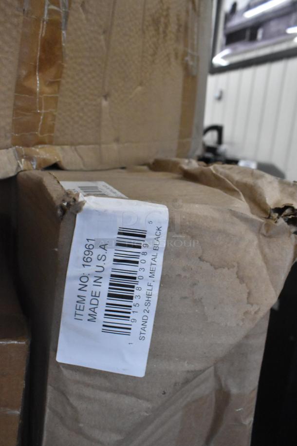 Box labeled "Made in U.S.A.", item no. 16961. Contains scratch and dent items, including casserole dishes and nestable basket.