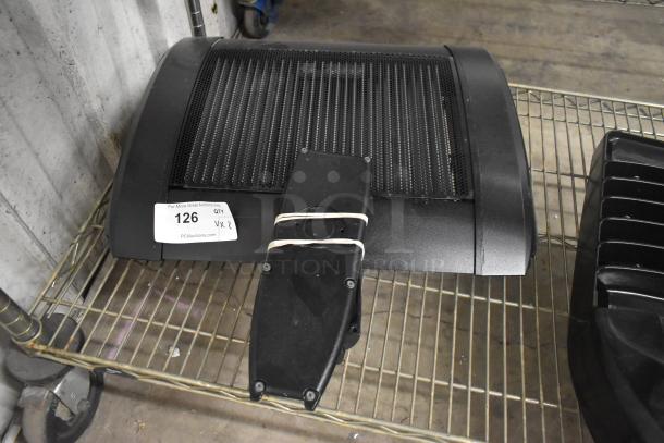 "Brand new scratch and dent light fixtures, auction lot 126, with visible tag 'PCI Auctions' and quantity indication '2'."