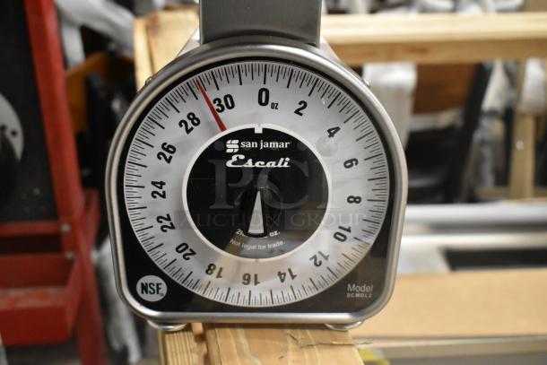 San Jamar/Escali SCMDL2 2 lb mechanical dial kitchen scale, scratch and dent, brand new, NSF certified, not legal for trade.
