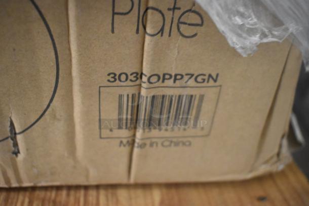 Close-up of a box showing barcode 303COPP7GN, marked "Made in China." Box contains scratch and dent items.