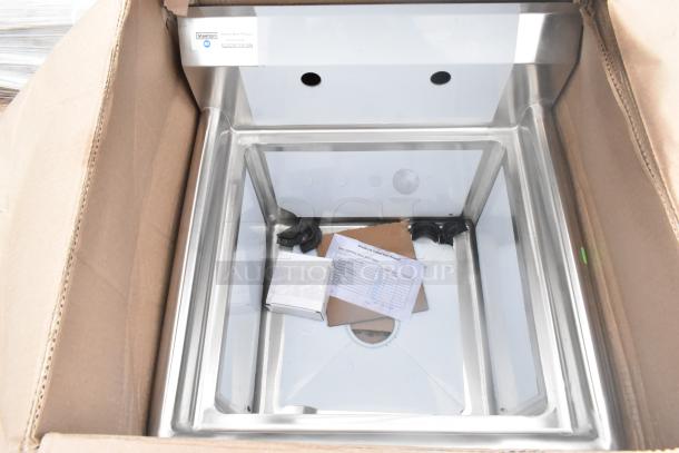 New 522CS11818N Single Bay Sink in box. Includes tags, documents. Part of scratch and dent auction.