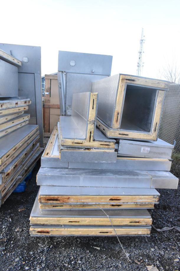 Two Penn walk-in box panels, no compressors, condensers, or fans, stack outside. Sold as a combo set.