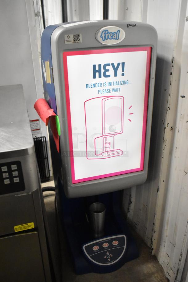 F'real FRLB4 metal commercial mixer, 120 volts, 1 phase. Features digital display. Used for milkshakes and frozen beverages.