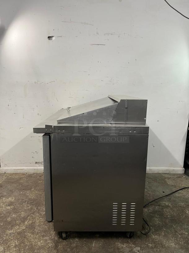 Kelvinator KCHMT48.18 48" Mega Top Sandwich/Salad Prep Table, stainless steel, refrigerated base, 115v power.