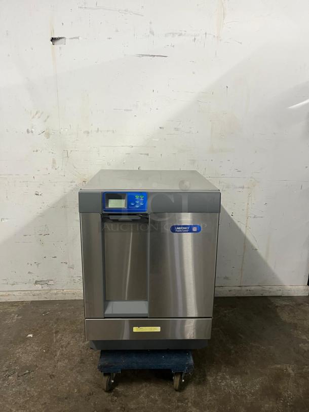 LABCONCO under counter dishwasher, stainless steel, digital display, excellent condition, branding visible on front panel.