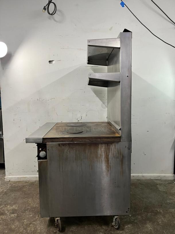 Jade Range JTRH-2HT-A Titan heavy-duty commercial gas range with dual burners, good condition, stainless steel finish.