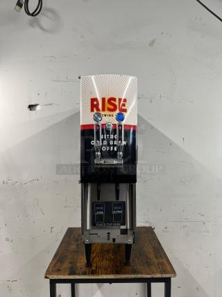 Bunn 51600.0106 Nitron CT-Base cold brew coffee dispenser, 2-gallon, countertop model, with "RISE Brewing" branding.