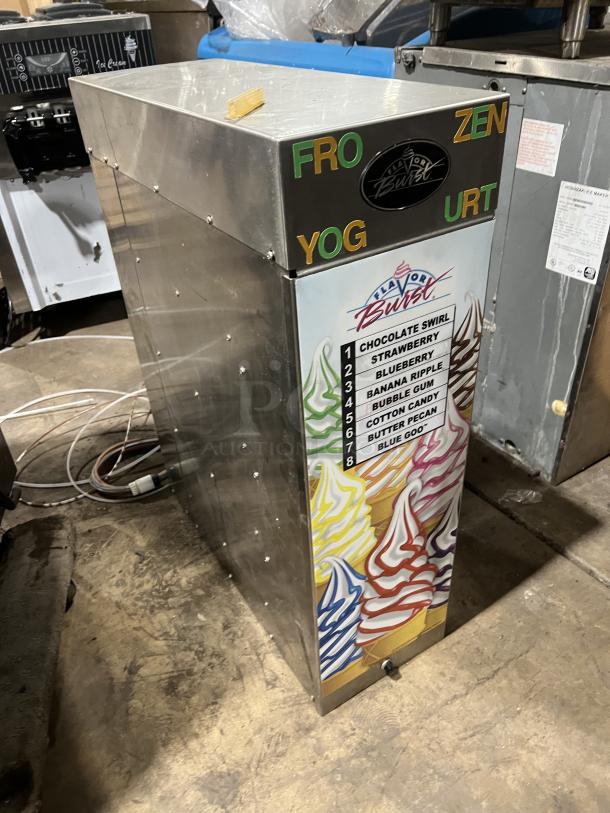 Taylor Flavor Burst C70727 frozen yogurt machine, single handle, countertop model, digital temp indicator, 208/230V.