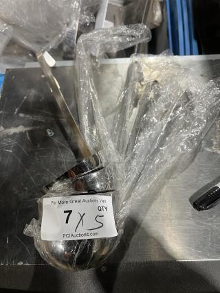Adcraft LD-12 commercial stainless steel 12 oz ladle, new condition, wrapped in plastic. Auction tag reads "7 X 5".