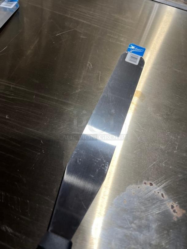 Ateco Ultra Series 14" stainless steel spatula, model 1314, with black grip handle, new condition.