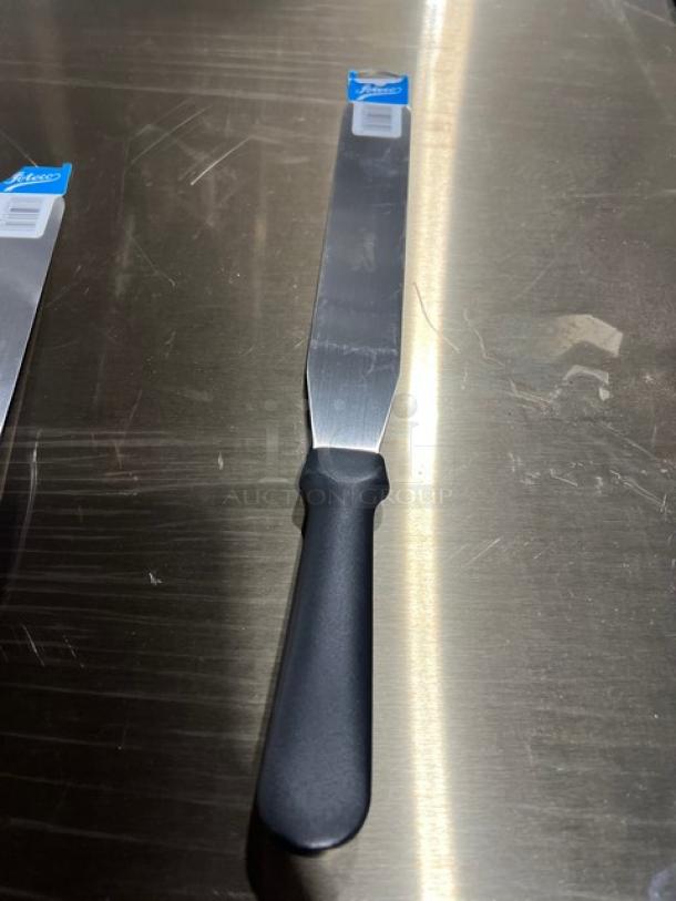 NEW Ateco Ultra Series 10" Straight Spatula, stainless steel, black grip handle, Model 1310, commercial grade.
