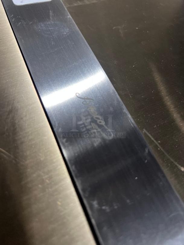 NEW Ateco Ultra Series 10" Straight Spatula, Stainless Steel, Black Grip, Model 1310, pristine condition.