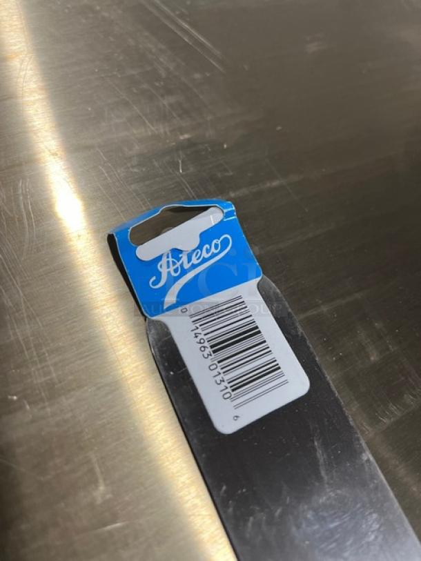 NEW Ateco Ultra Series 10" Straight Spatula, Model 1310, stainless steel, black grip handle, with label attached.