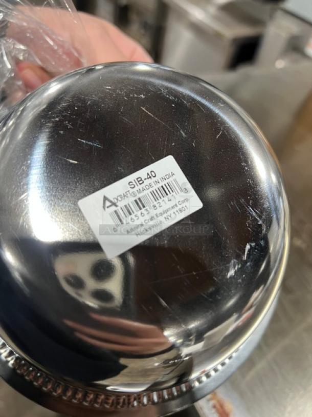 Adcraft Commercial Stainless Steel Ice/Relish Bowl, Model SIB-40. New condition, 40 oz capacity, made in India.