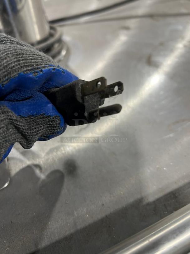 Micromatic MDD23 kegerator plug detail. Condition looks used. 115V, 1 Phase, commercial-grade. Includes triple tap dispenser.