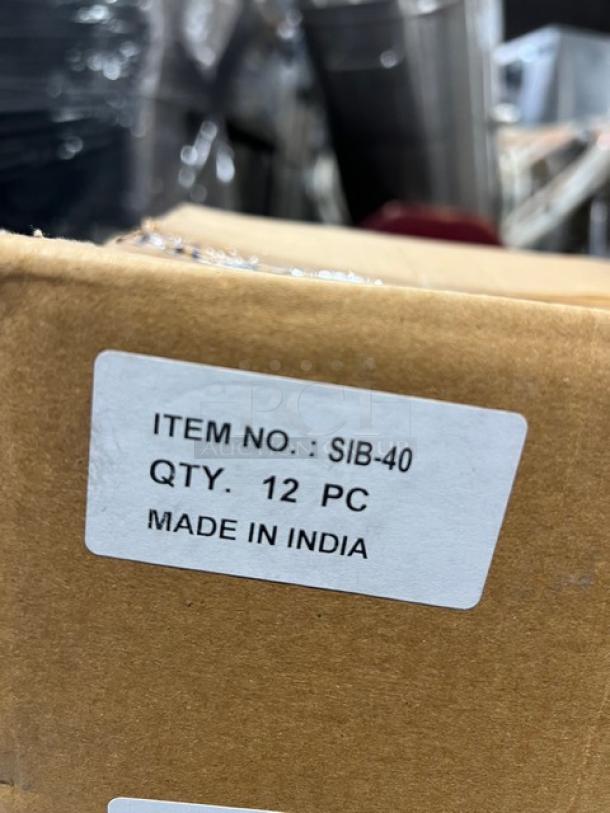 Adcraft SIB-40 stainless steel ice/relish bowl, 40 oz, new condition, labeled "Made in India," box of 12.