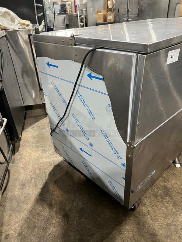 Beverage-Air SM58N-S stainless steel milk cooler, poly-coated racks, electric-powered, model SM58N-S, 115V, 1 phase.