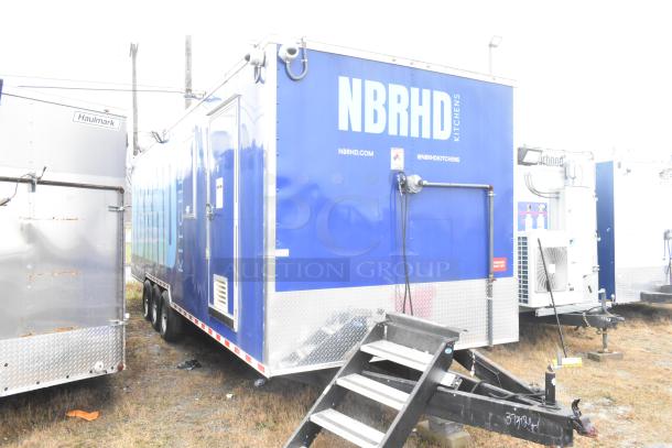 Cruising Kitchens 24' mobile kitchen trailer, features Burger King branding, commercial-grade equipment, near-new condition.