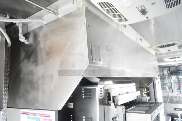 Cruising Kitchens 24' Burger King fast food trailer, equipped with commercial-grade appliances like CaptiveAire hood, Nieco charbroiler, and Frymaster fryer.