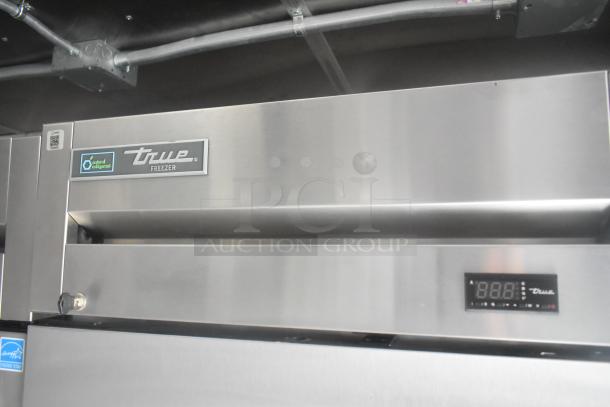 True freezer inside a 24' Cruising Kitchens Burger King trailer, featuring digital display and Energy Star label.