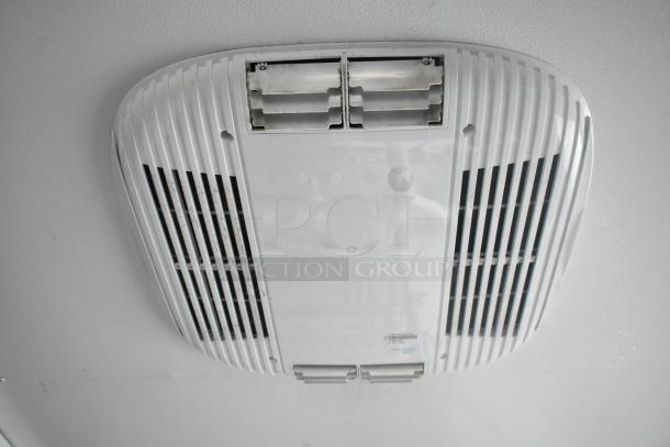 Ceiling air vent in Southern Dimensions 24' cold food and beverage trailer, new in 2021, fully outfitted for retail use.