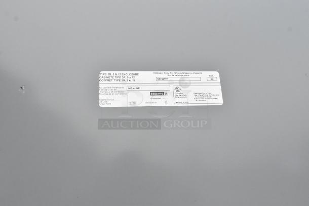 Label on the ATX food trailer shell, includes type, serial number E2, and Schneider Electric branding.