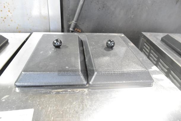 Wellspring SSI-143S soft serve ice cream machine, 2 flavor w/ twist, stainless steel, on casters, 220V, 1 phase, commercial use.