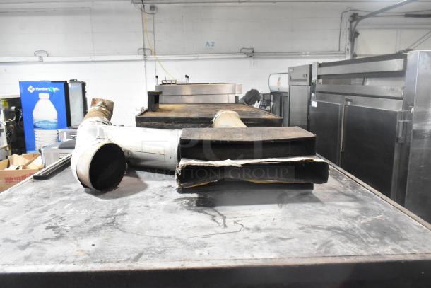 2 Blodgett stainless steel gas-powered single deck pizza ovens with cooking stones. Used condition.