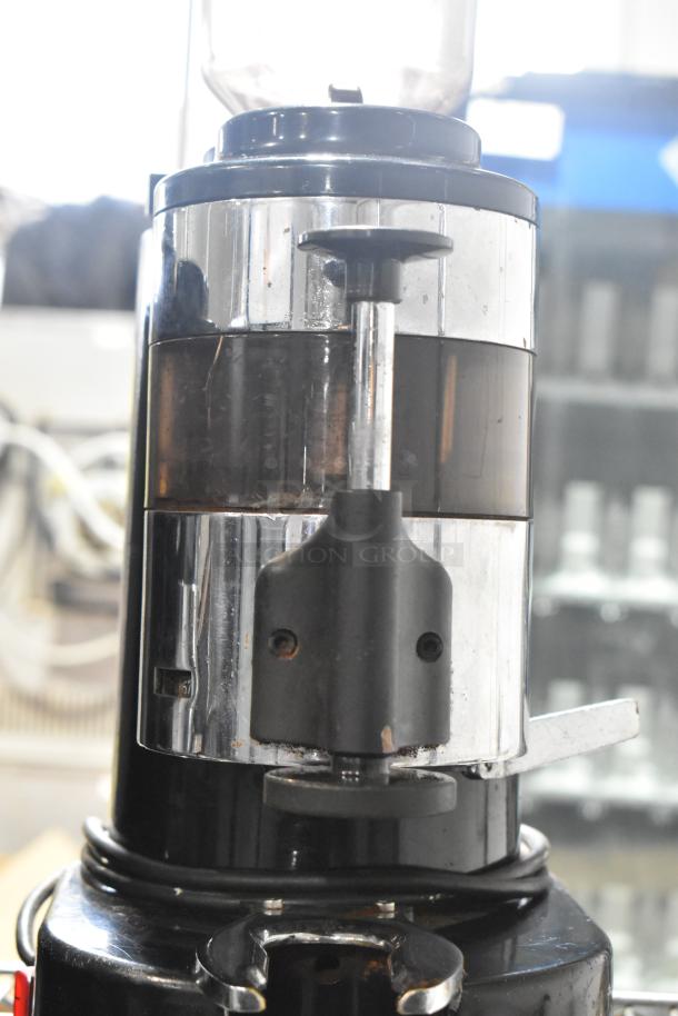 Gino Rossi RR45 espresso bean grinder, metal, commercial countertop model, visible wear, 120V, 1 phase, no labels visible.