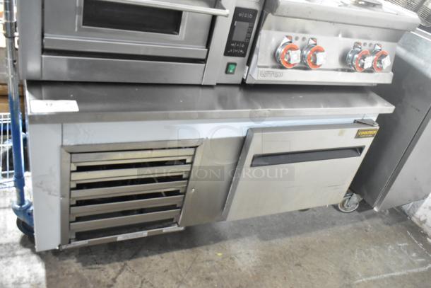 2023 Cooltech CUST-48LB stainless steel chef base on casters, 115V, single door, commercial use, excellent condition.