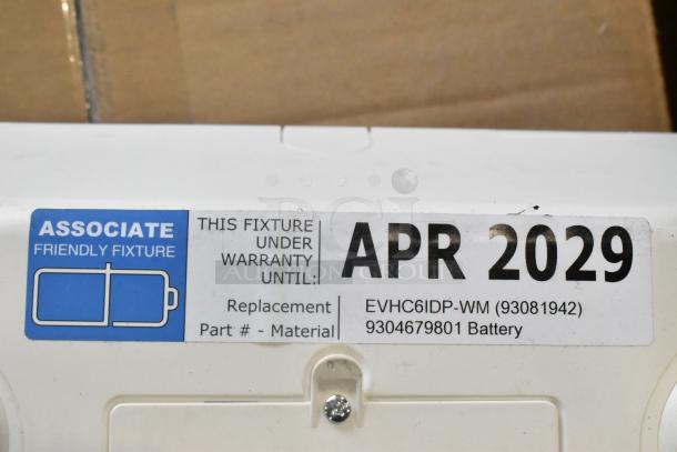 General Electric light fixture, Current Evolve LED Series. Warranty until April 2029. Model: EVHC6IDP-WM (93081942).