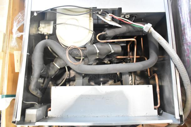 2023 Scotsman FS1222A-32B commercial ice head, stainless steel, 208/230V, 1 phase. Interior view, wiring and components visible.