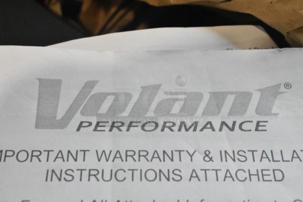 Volant Closed Box Air Intake System with warranty and installation instructions shown. Condition: new.