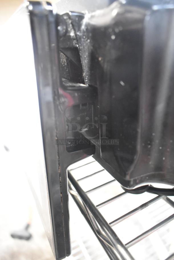 Hobart HTi Metal Countertop Scale, no plate, with label printer, 120/208-240V, 1 Phase, tested and working, detailed view.