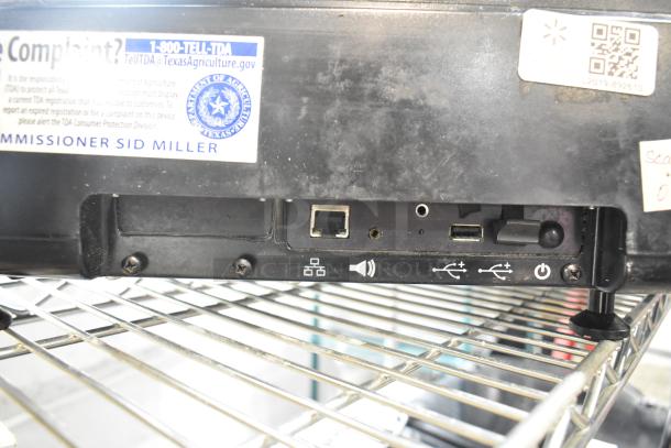 Hobart HTi-LH countertop scale with label printer, missing plate, requires 120/208-240V, 1 phase. No power cord for testing.