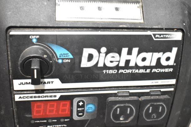 DieHard 1150 Portable Power Jump Starter with digital display and outlets. Includes JACS60 Jump Starter. Good condition.