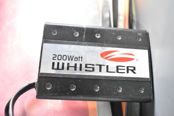 200 Watt Whistler device, black and silver, rectangular with visible mounting screws. Part of auction tier lot.