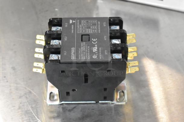 GDP603 Standard Ignition Fuel Pump, black with multiple connectors, marked for short circuit resistance, made in China.