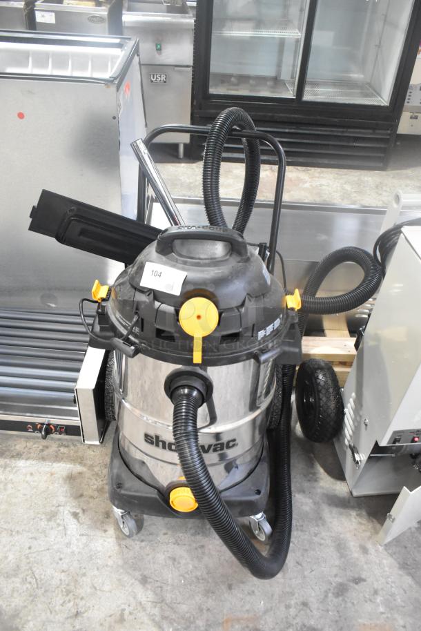 BRAND NEW Shop Vac 92L-C650 Wet/Dry Vac, 120V, 1 Phase, scratch and dent, visible hose and attachments. Model 92L-C650.