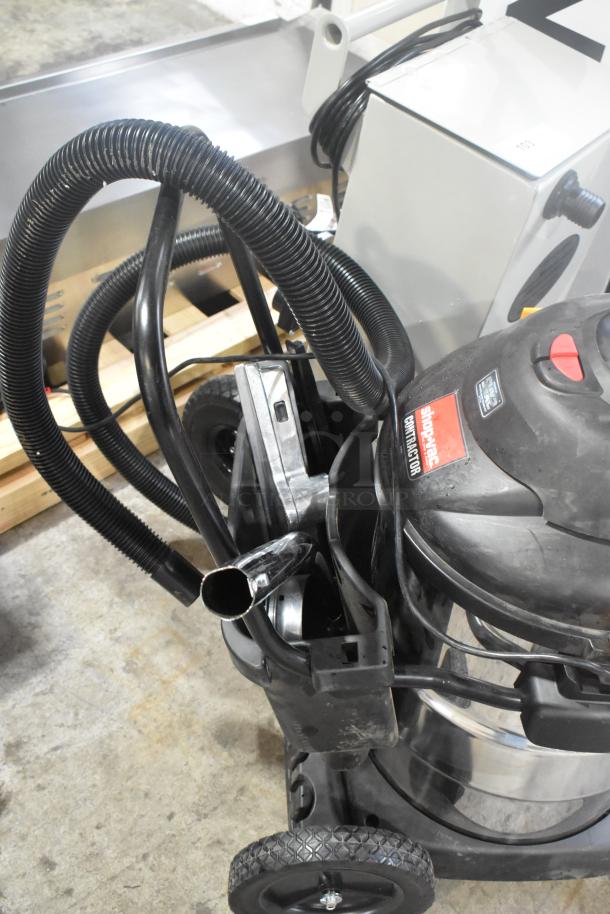 BRAND NEW Shop Vac 92L-C650 Wet/Dry Vacuum Cleaner, 120V, 1 Phase. Minor scratches visible, label marked "Contractor."