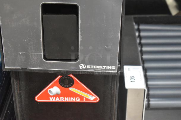 Brand new Stoelting C111-37 soft serve machine, scratch and dent condition. Features warning label, 115V, 1 Phase.