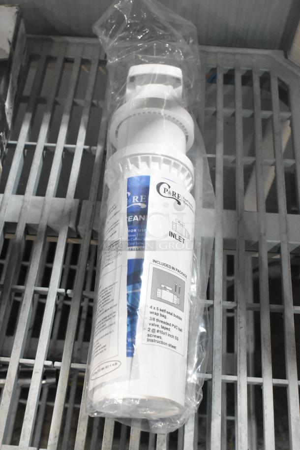 C Pure Oceanloch Water Filter Kit in packaging, includes inlet/outlet kit, nipple, pressure gauge, new condition.