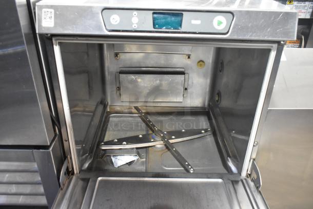 2020 Hobart LXER stainless steel undercounter dishwasher, open view, control panel visible, 120/208-240V, 1 phase.