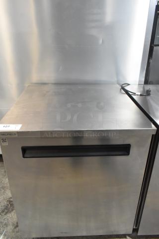2020 Delfield 406P-STAR4 Stainless Steel Commercial Single Door Undercounter Cooler on Commercial Casters. 115 Volts, 1 Phase. Cannot Test Due To Plug Style - Item #1223998