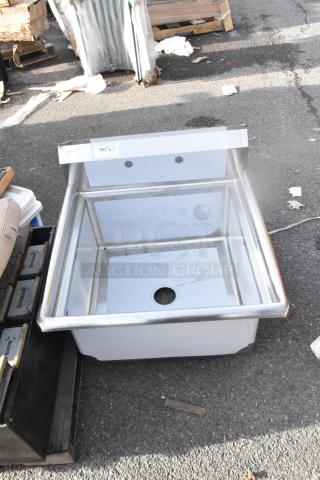 BRAND NEW SCRATCH AND DENT! Steelton 522CS12424 Stainless Steel Single Bay Sink. No Legs. - Item #1224071