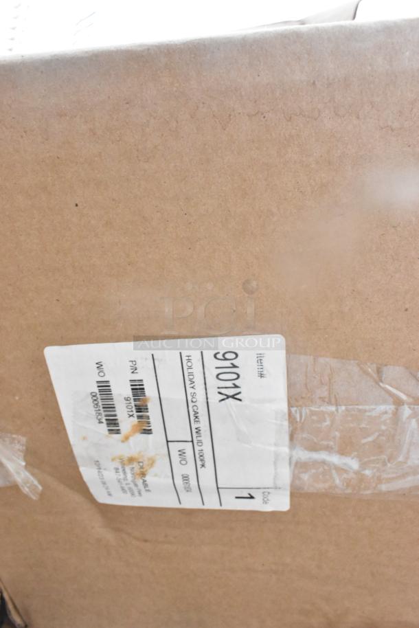 Cardboard box with scratch and dent label. Markings include item number 9101X. Contains new Steelton sink and Regency stand.